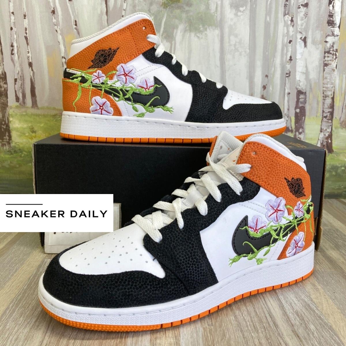Giày Air Jordan 1 Mid Floral (GS) DQ8390-100 - Ảnh 5