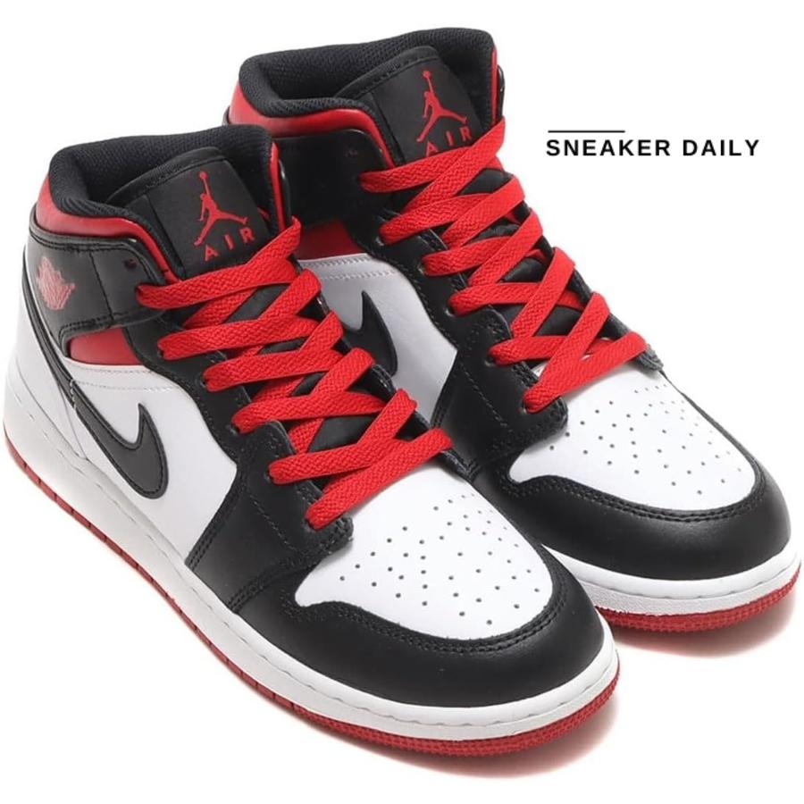 Giày Air Jordan 1 Mid GS Gym Red Black Toe DQ8423-106 - Ảnh 7