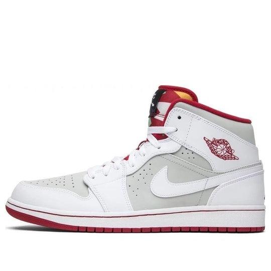 Giày Air Jordan 1 Mid Hare 2015 719551-123 phối trắng xám đỏ