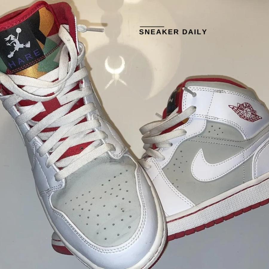 Giày Air Jordan 1 Mid Hare 2015 719551-123 - Ảnh 3