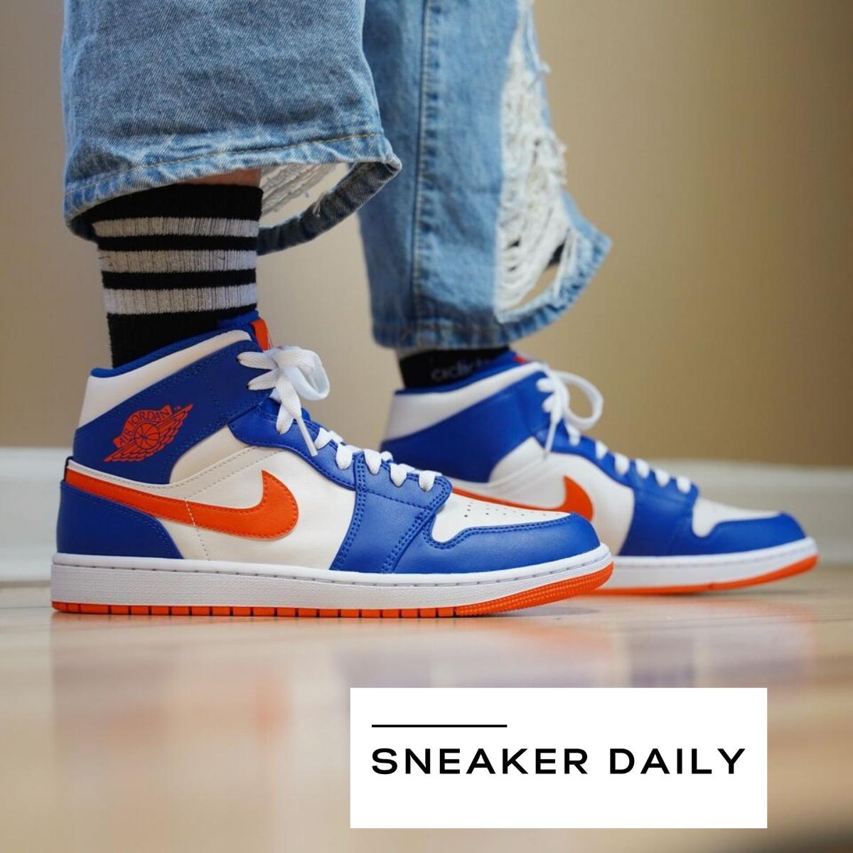 Giày Air Jordan 1 Mid Knicks FD1029-400 - Ảnh 10