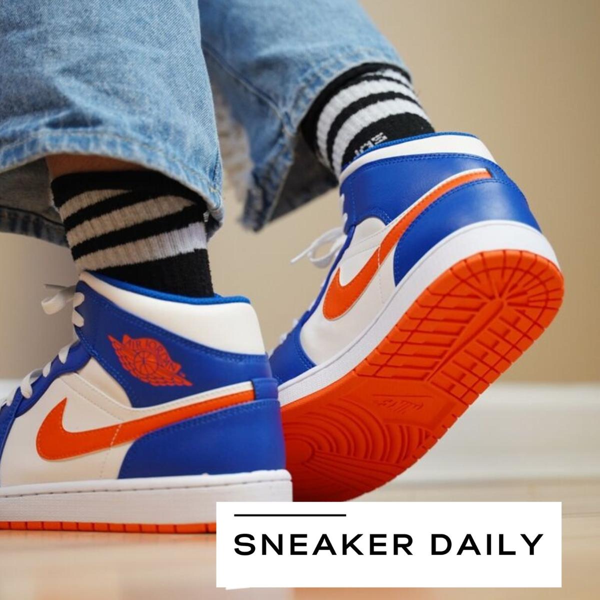Giày Air Jordan 1 Mid Knicks FD1029-400 - Ảnh 3
