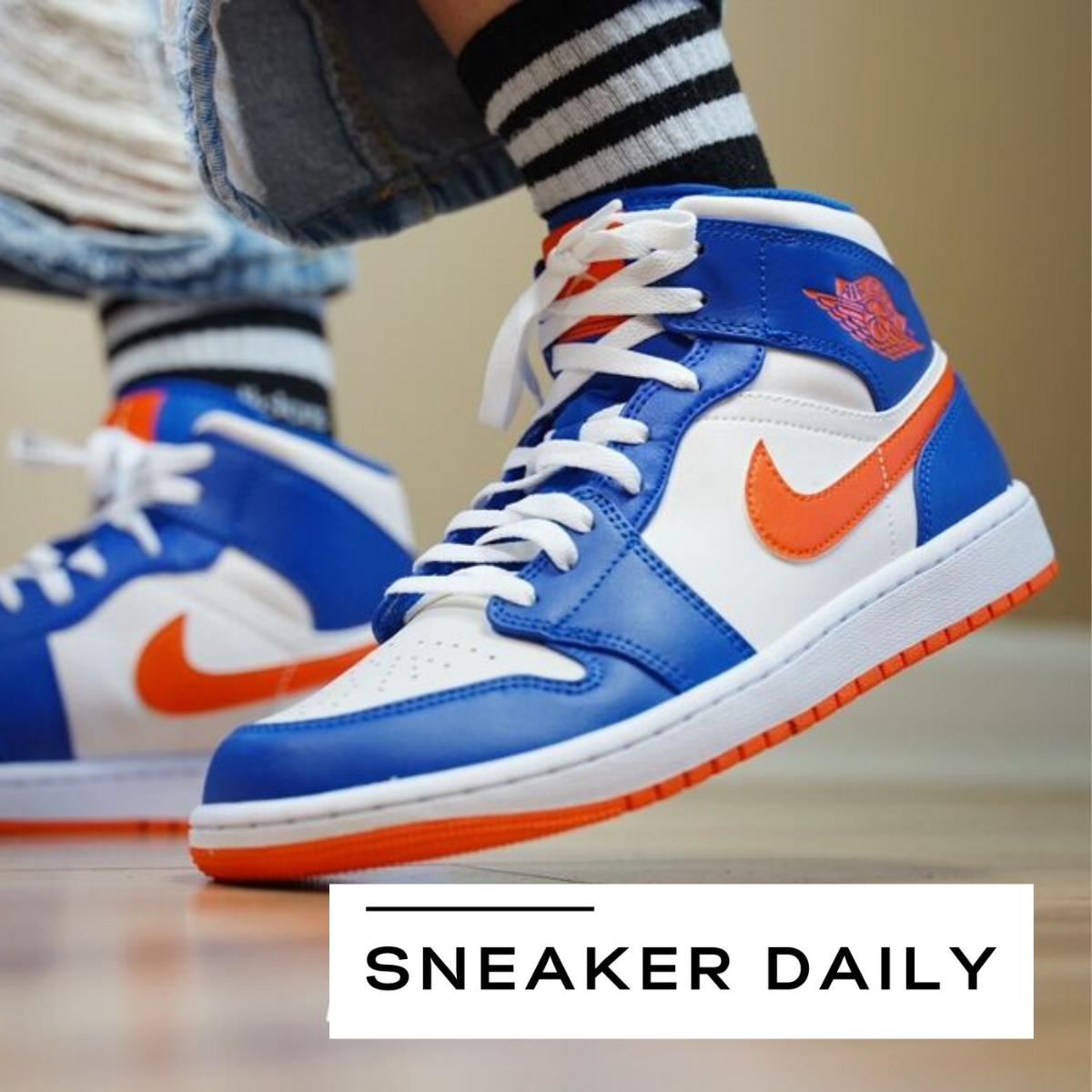 Giày Air Jordan 1 Mid Knicks FD1029-400 - Ảnh 4