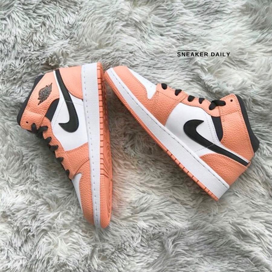 Giày Air Jordan 1 Mid Pink Quartz 555112-603 - Ảnh 11
