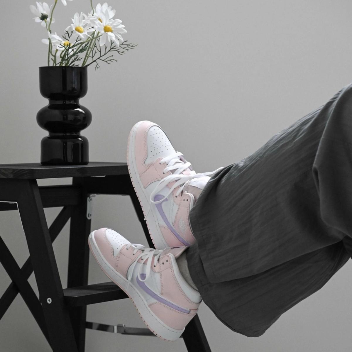 Giày Air Jordan 1 Mid Pink Wash FD8780-601 - Ảnh 4