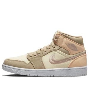 Giày Air Jordan 1 Mid SE Canvas Khaki (WMNS) DV0427-102