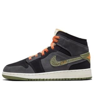 Giày Air Jordan 1 Mid SE Craft GS Anthracite Light Olive FD5847-003