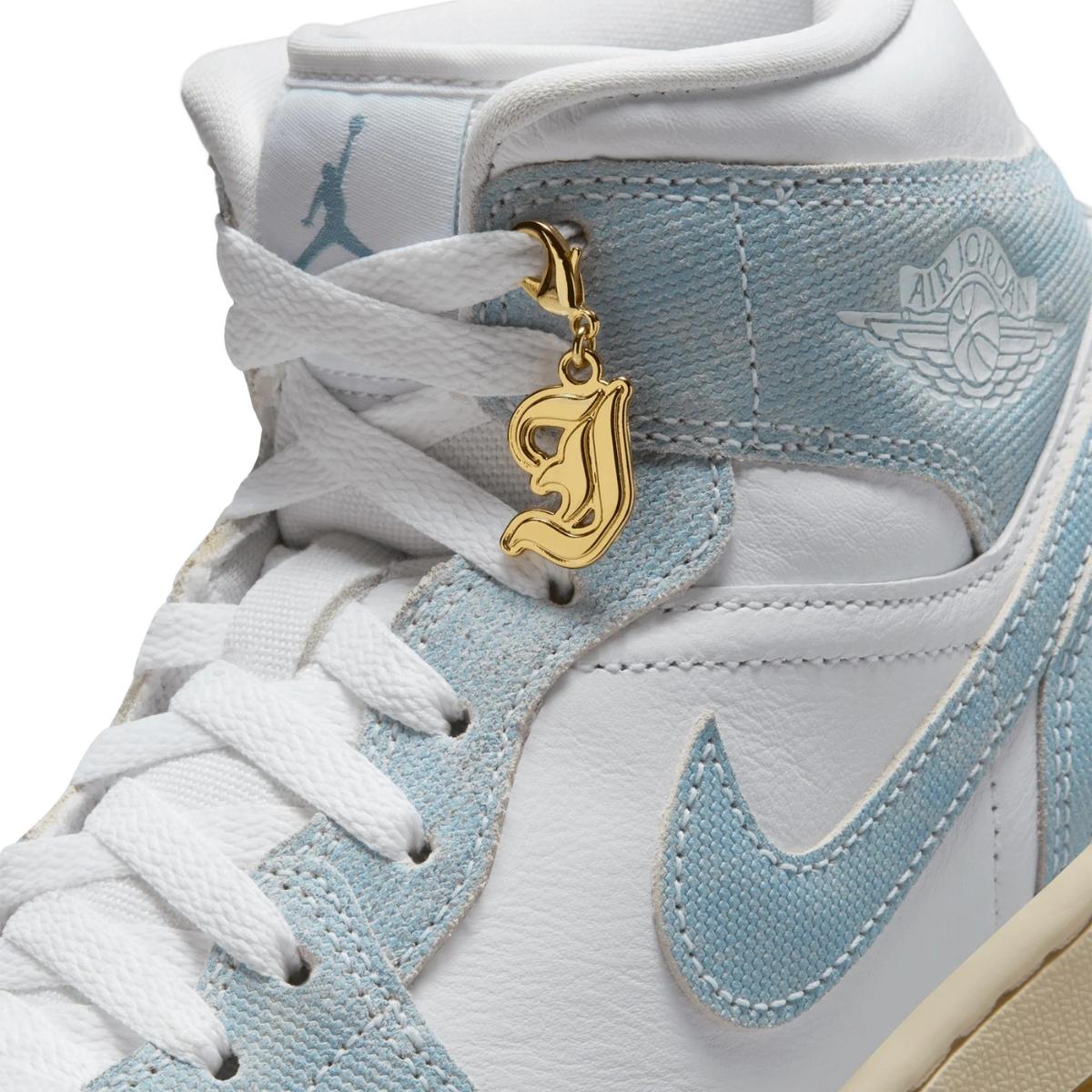 Giày Air Jordan 1 Mid SE Denim Gold HQ2005-100 - Ảnh 6