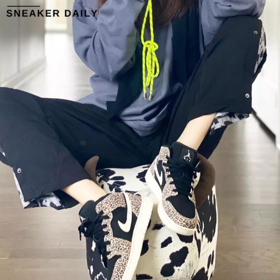 Giày Air Jordan 1 Mid SE Leopard (GS) BQ6931-021 - Ảnh 5