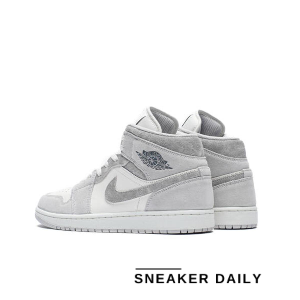 Giày Air Jordan 1 Mid SE Neutral Grey Suede FQ7720-002 - Ảnh 5