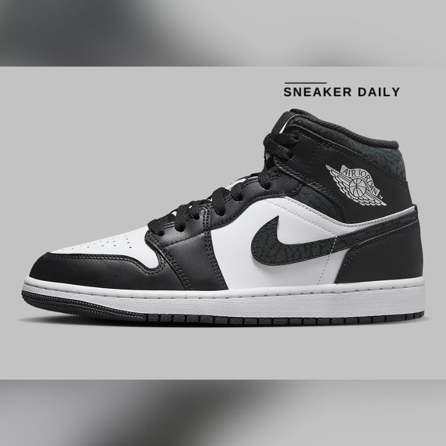 Giày Air Jordan 1 Mid SE Panda Elephant FB9911-001 - Ảnh 8