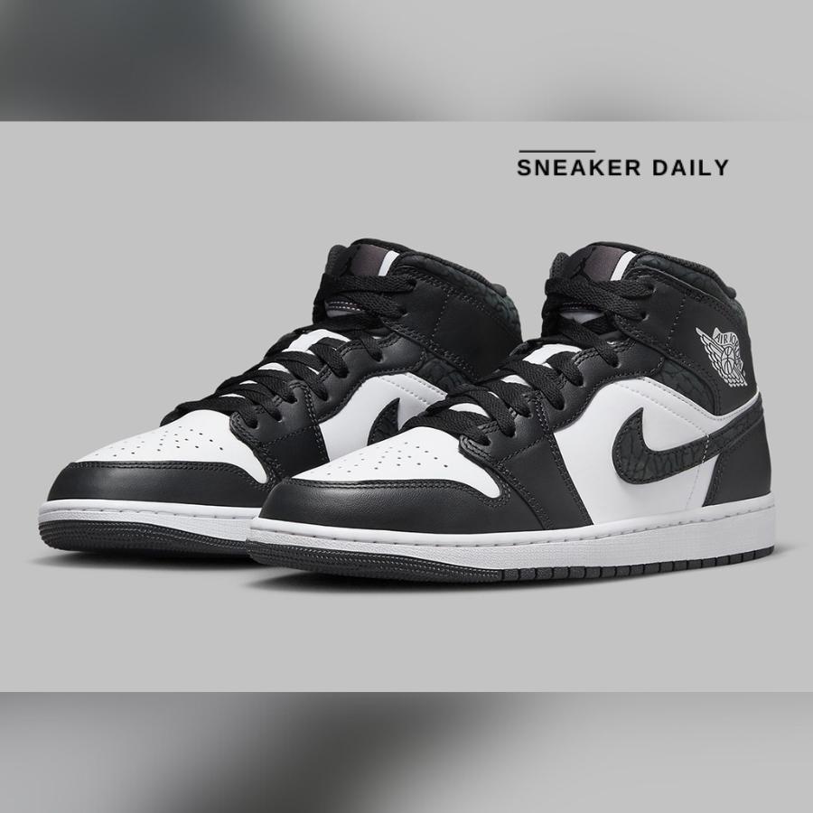 Giày Air Jordan 1 Mid SE Panda Elephant FB9911-001 - Ảnh 9