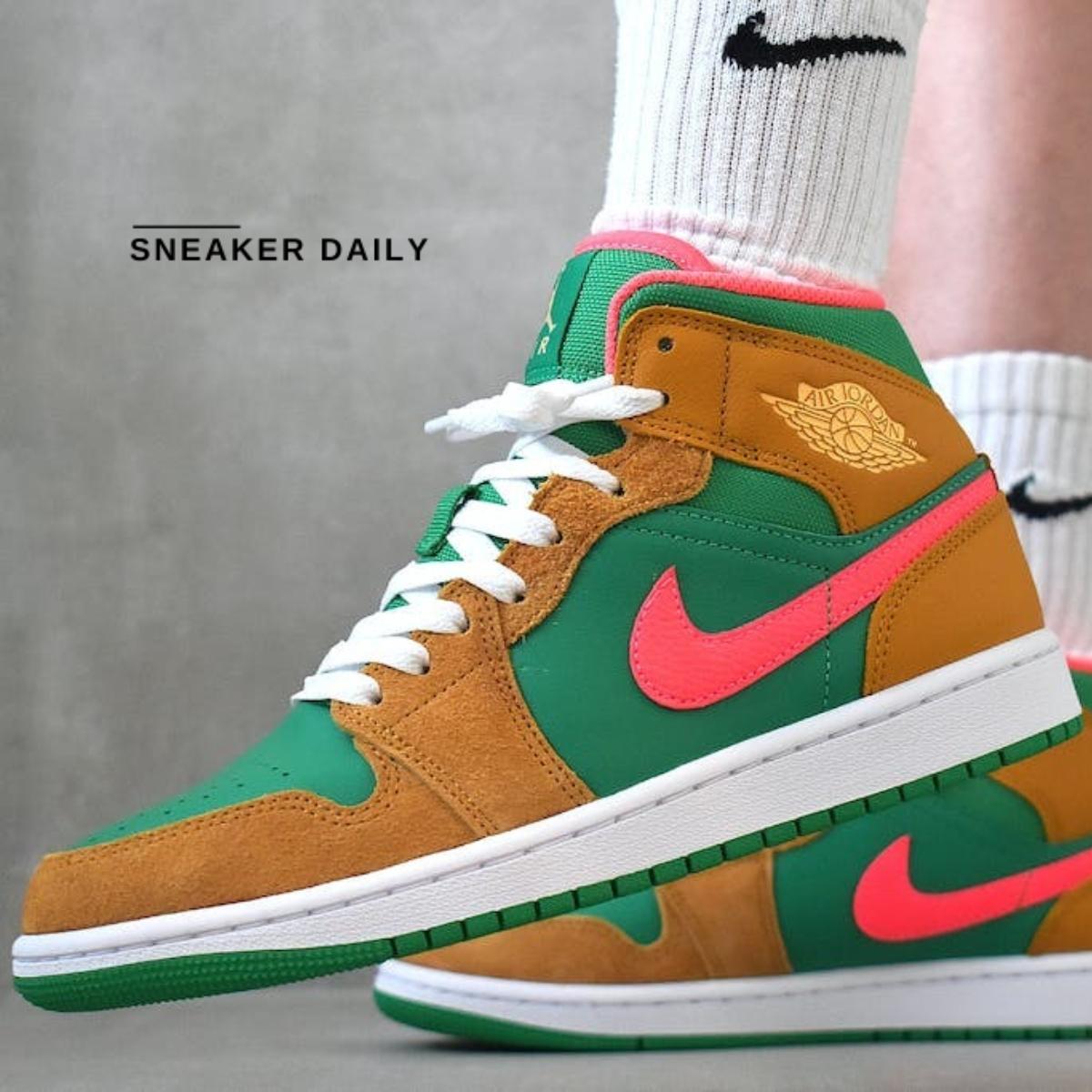 Giày Air Jordan 1 Mid SE Wheat Watermelon DX4332-700 - Ảnh 2