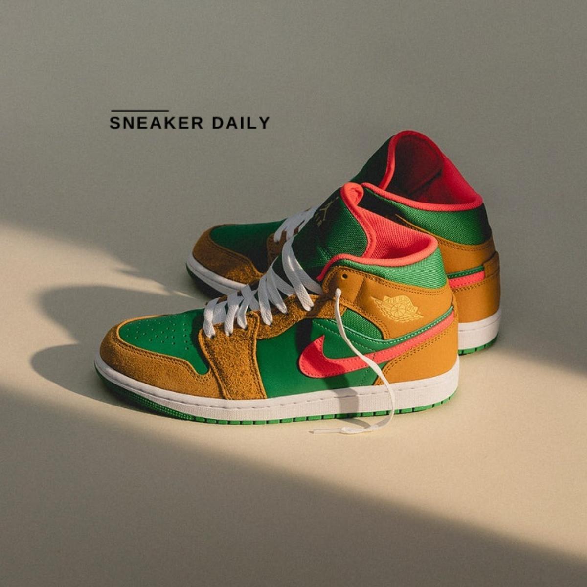 Giày Air Jordan 1 Mid SE Wheat Watermelon DX4332-700 - Ảnh 3