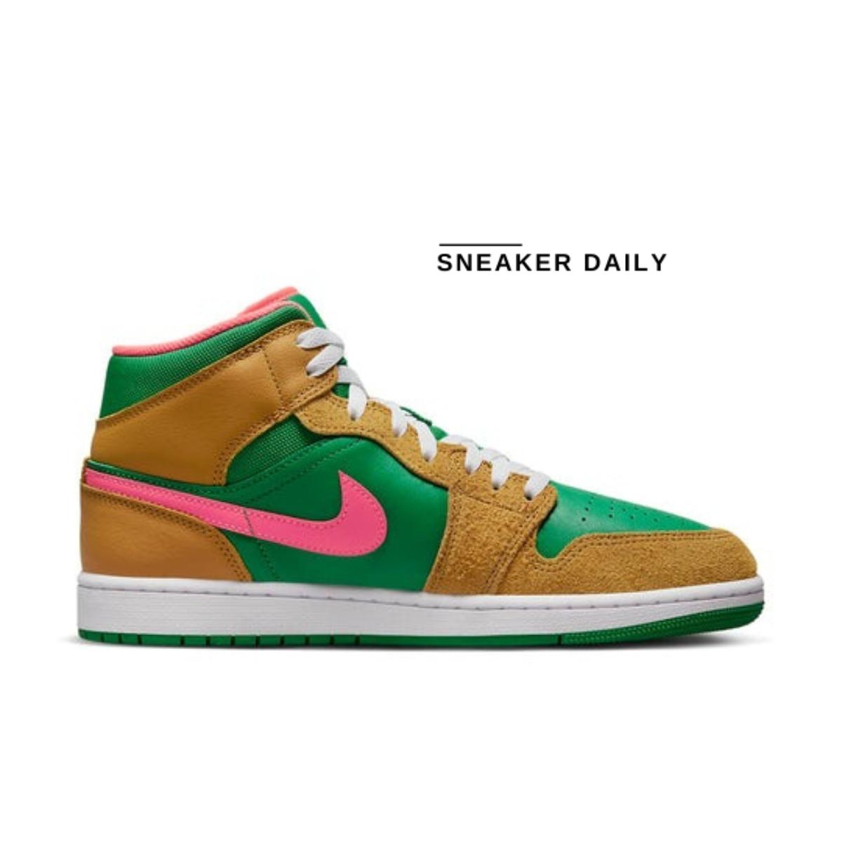 Giày Air Jordan 1 Mid SE Wheat Watermelon DX4332-700 - Ảnh 4