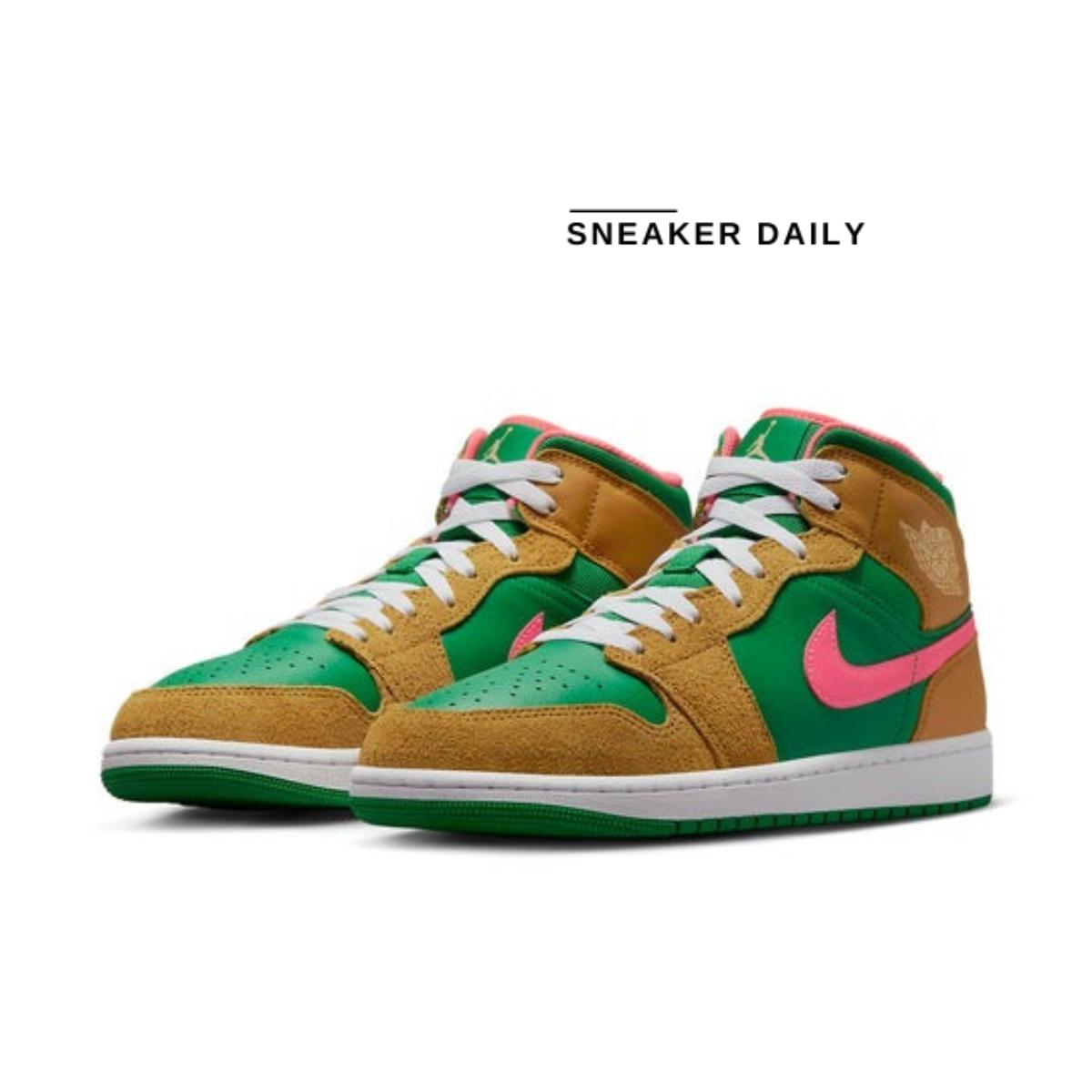 Giày Air Jordan 1 Mid SE Wheat Watermelon DX4332-700 - Ảnh 5