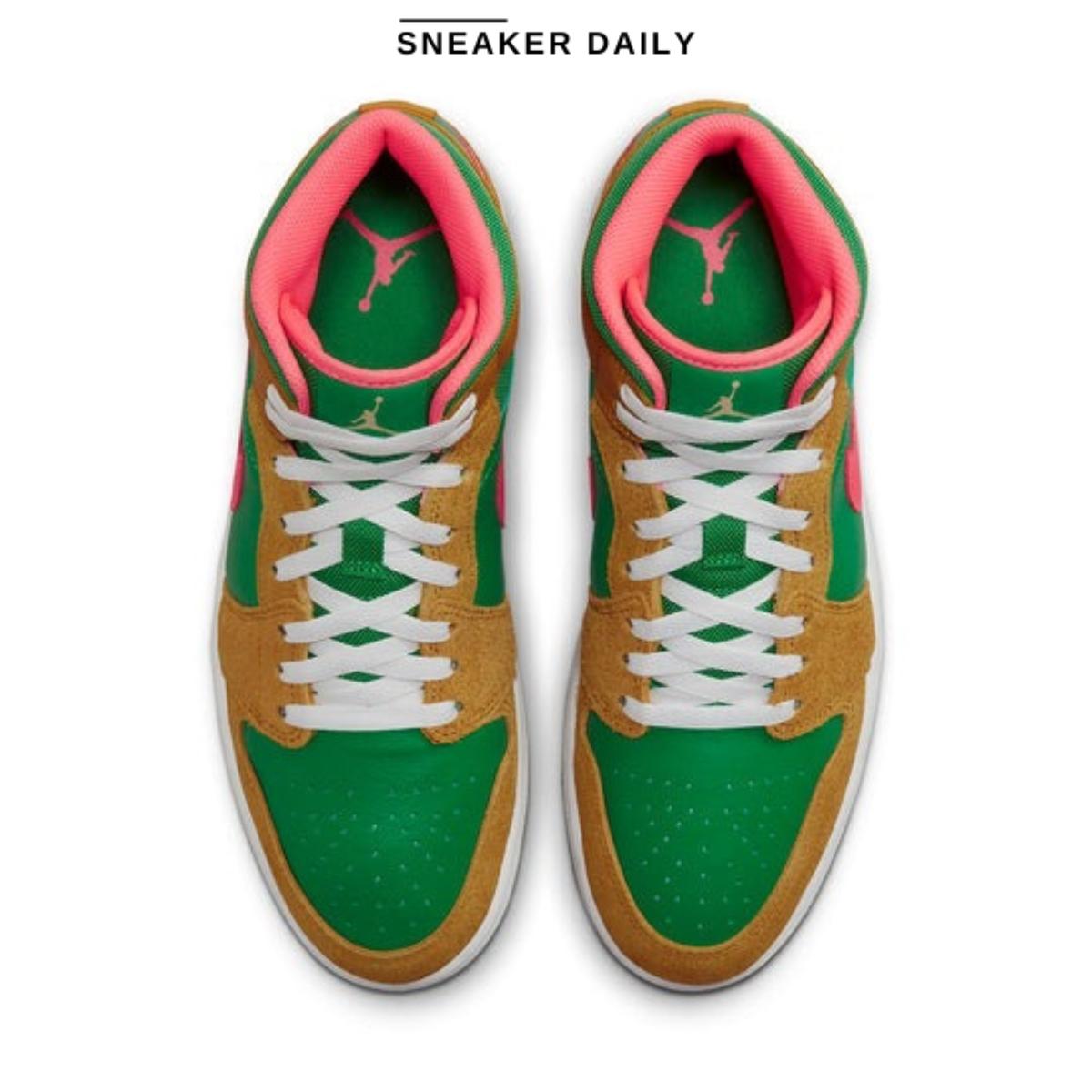 Giày Air Jordan 1 Mid SE Wheat Watermelon DX4332-700 - Ảnh 6