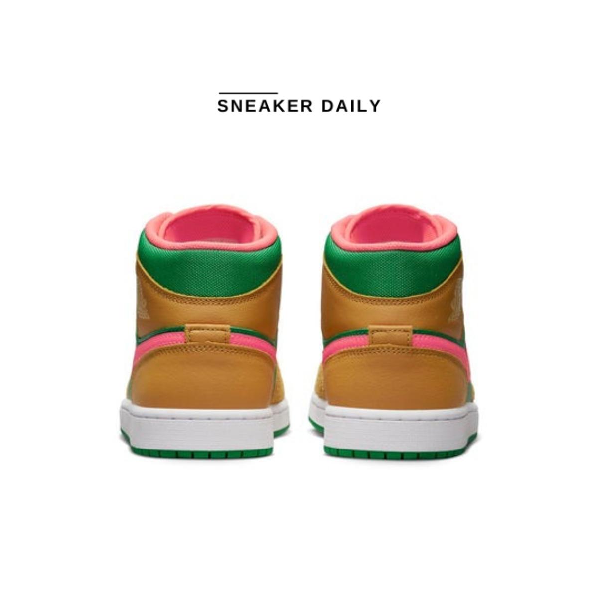 Giày Air Jordan 1 Mid SE Wheat Watermelon DX4332-700 - Ảnh 7