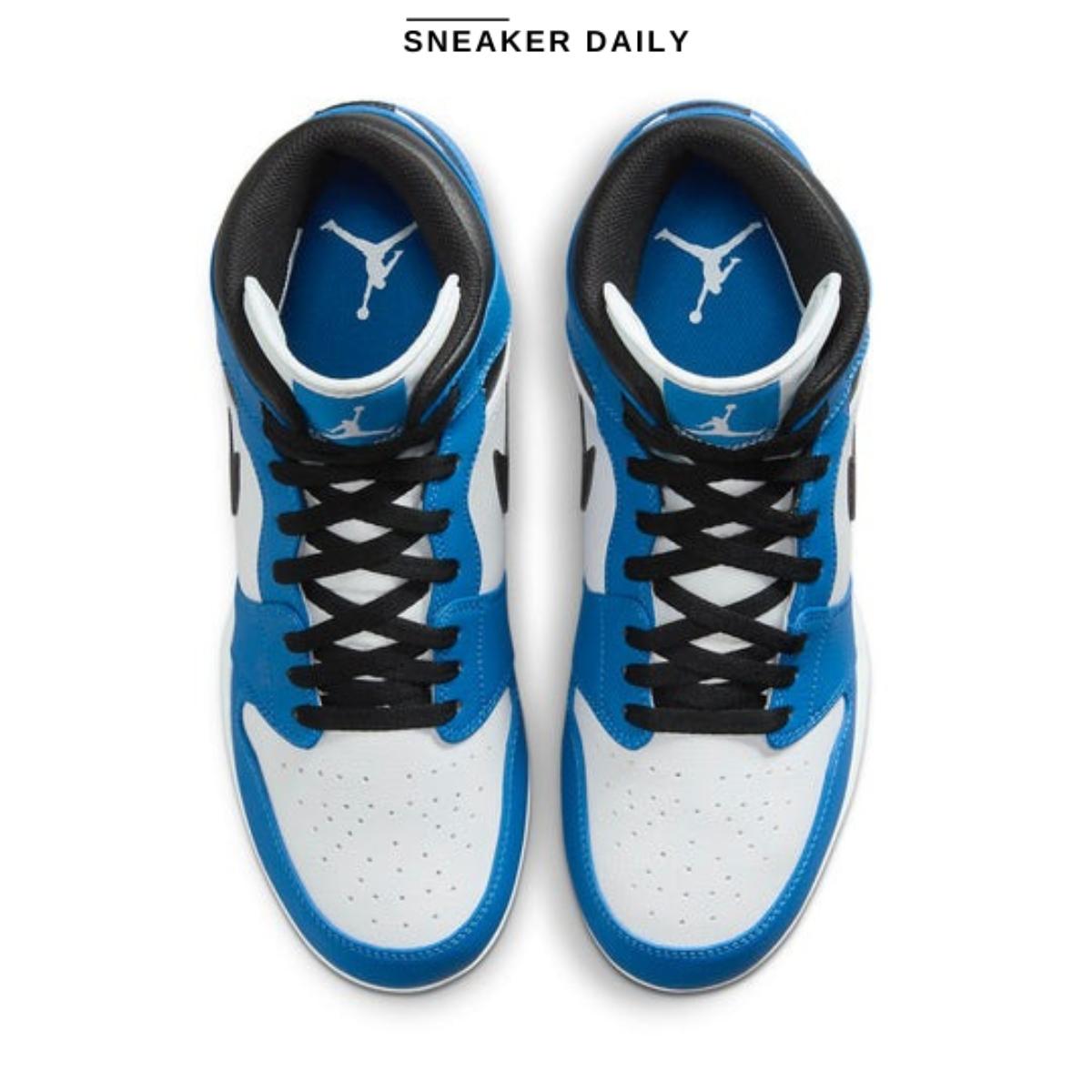 Giày Air Jordan 1 Mid TD Cleat White Black Royal FJ6805-104 - Ảnh 3