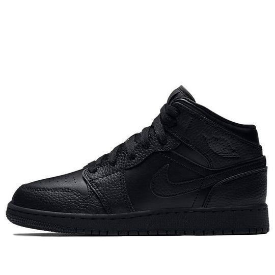 Giày Air Jordan 1 Mid Triple Black 2020 554725-091 phối màu đen toàn thân