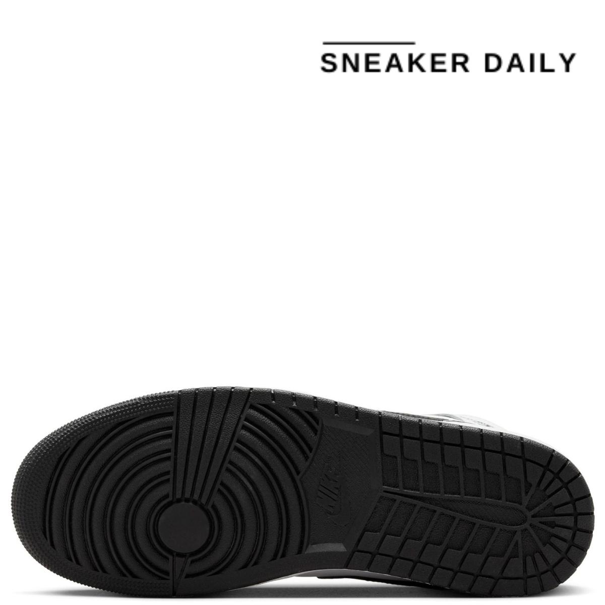Giày Air Jordan 1 Mid White Black DQ8426-132 - Ảnh 6