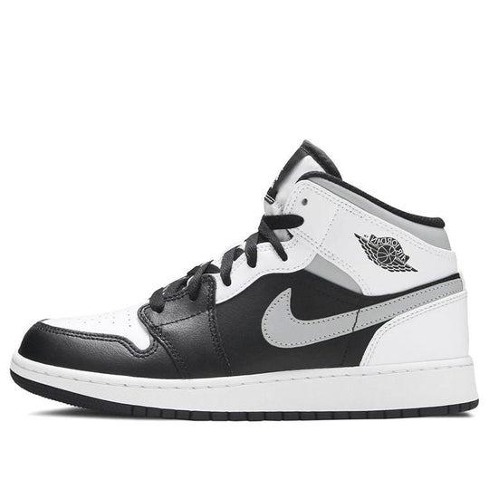 Phối màu trắng xám của Giày Air Jordan 1 Mid White Shadow 554725-073