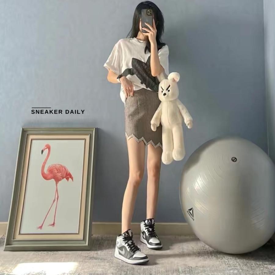 Giày Air Jordan 1 Mid White Shadow 554725-073 - Ảnh 2