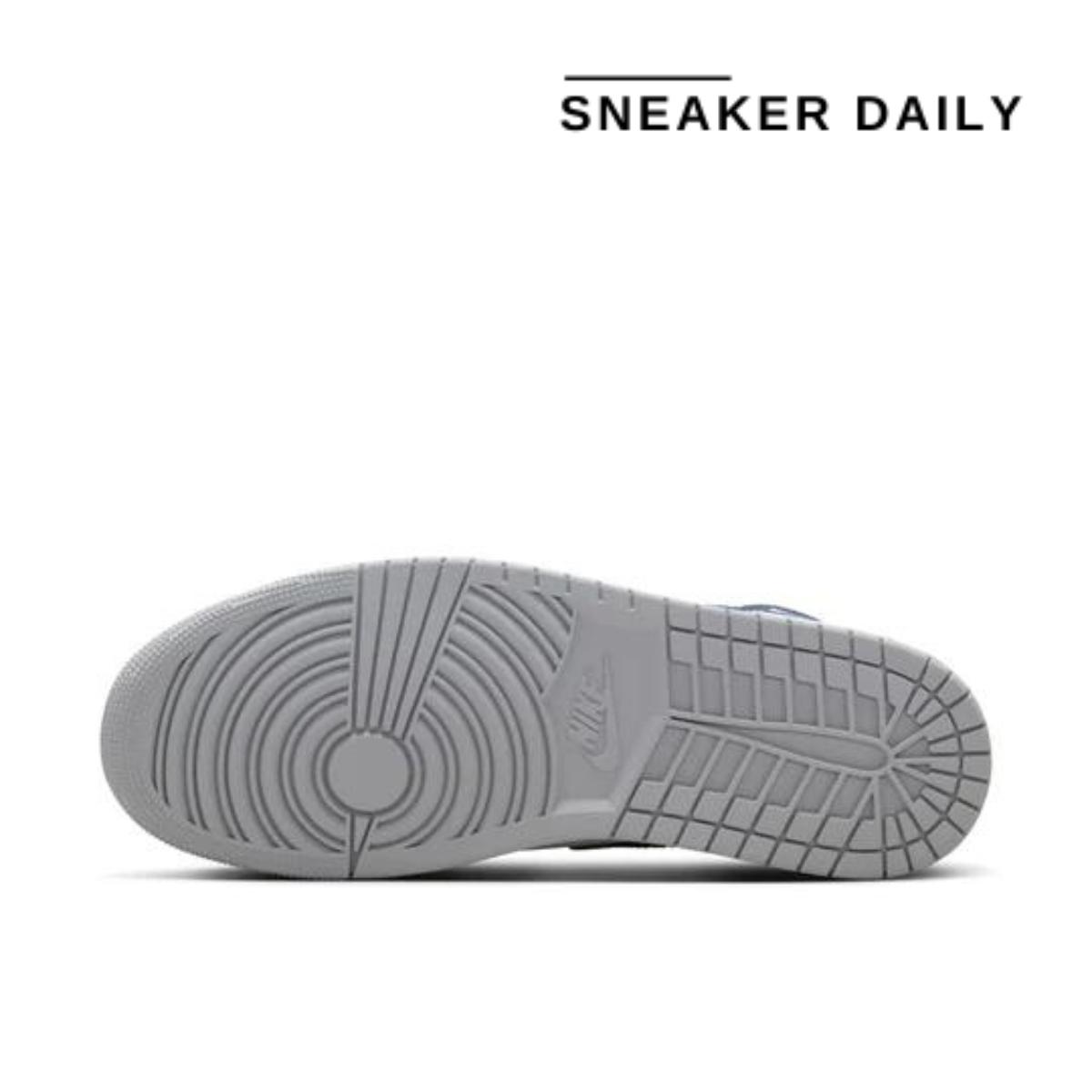 Giày Air Jordan 1 Mid Wolf Grey Midnight Navy DQ8426-104 - Ảnh 8