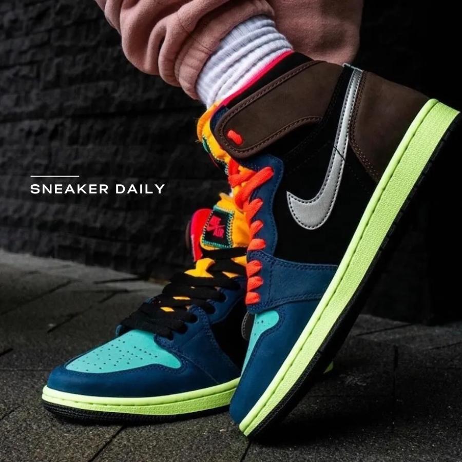 Giày Air Jordan 1 Retro High GS Tokyo Bio Hack 575441-201 - Ảnh 2