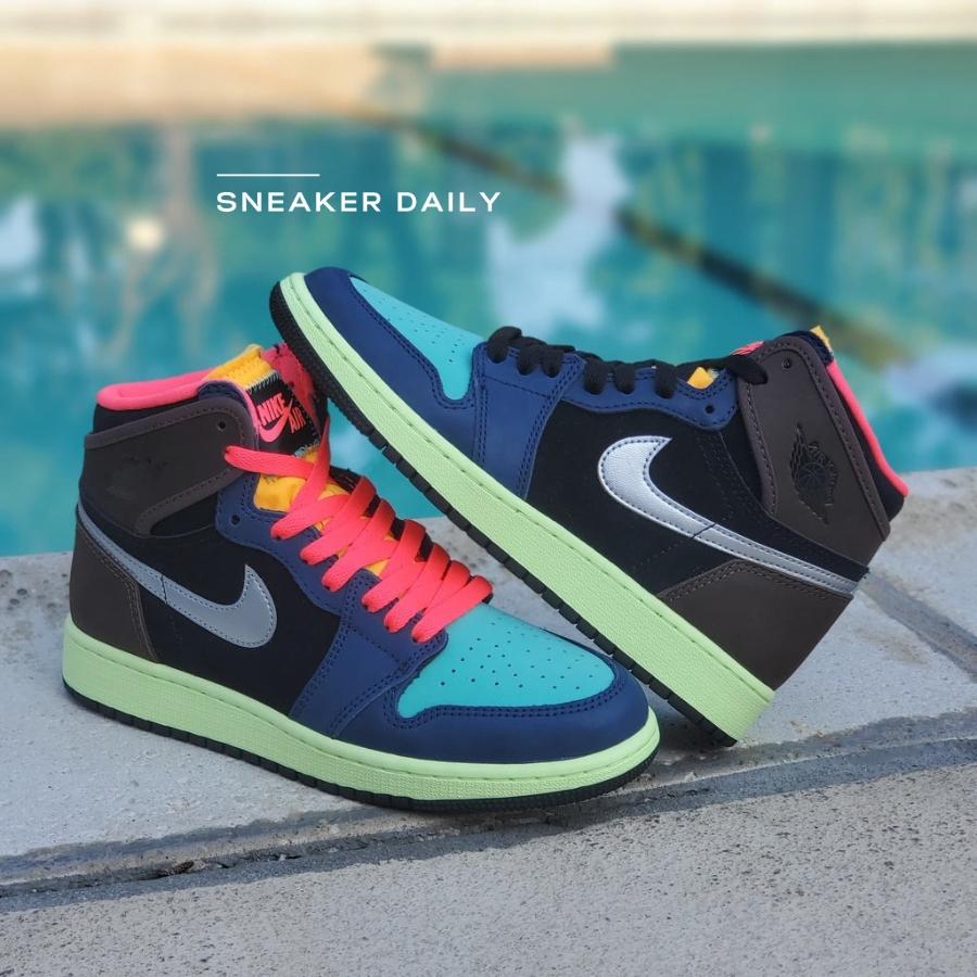 Giày Air Jordan 1 Retro High GS Tokyo Bio Hack 575441-201 - Ảnh 9