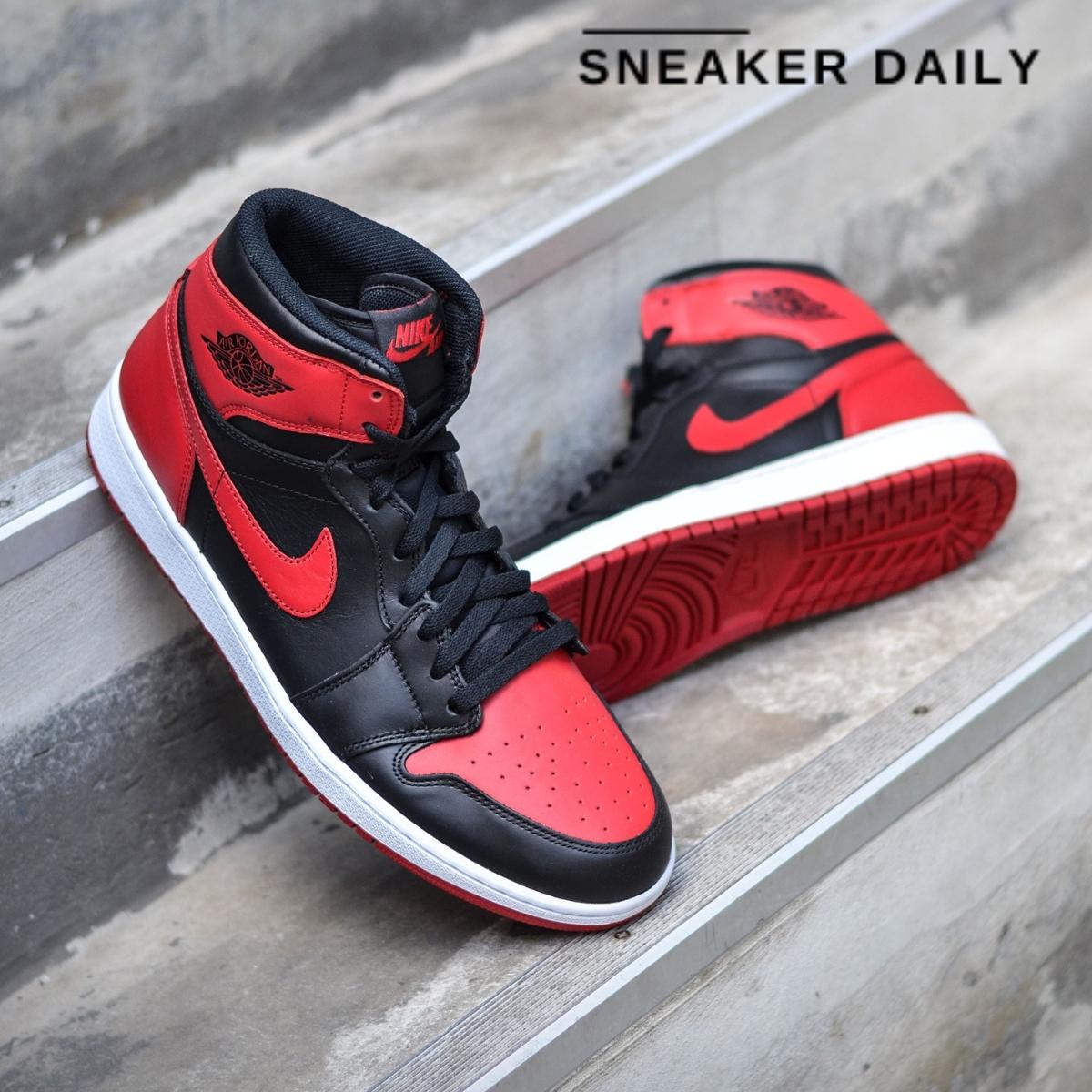 Giày Air Jordan 1 Retro High OG Banned 2016 (GS) 575441-001 - Ảnh 10
