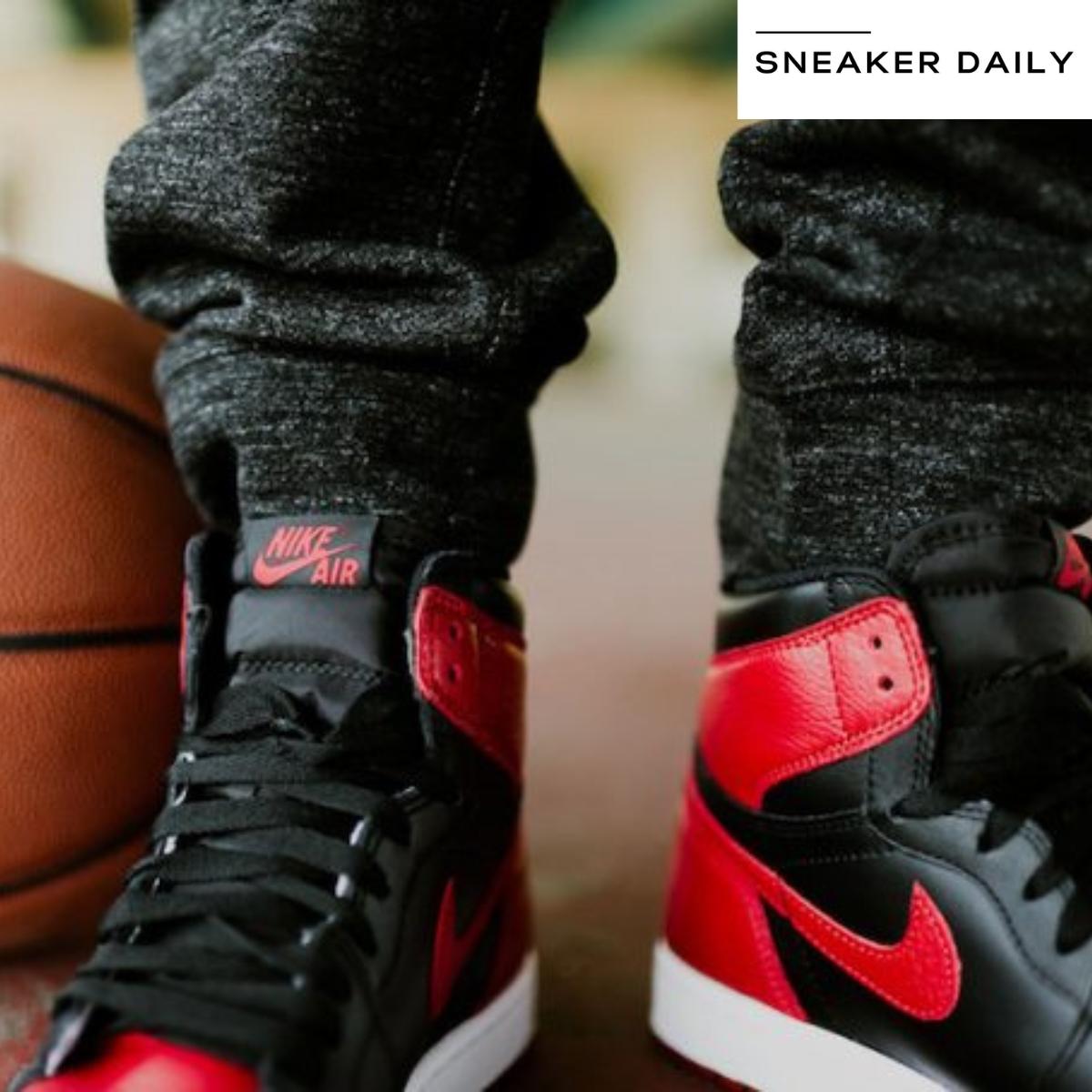 Giày Air Jordan 1 Retro High OG Banned 2016 (GS) 575441-001 - Ảnh 5