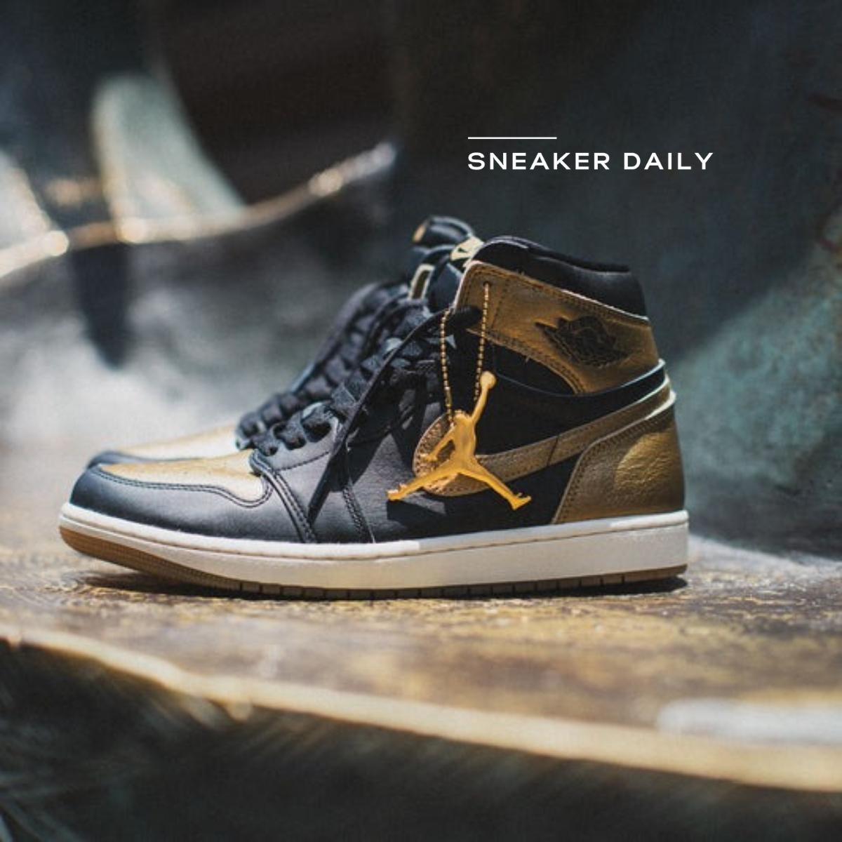 Giày Air Jordan 1 Retro High OG Black Metallic Gold DZ5485-071 - Ảnh 6