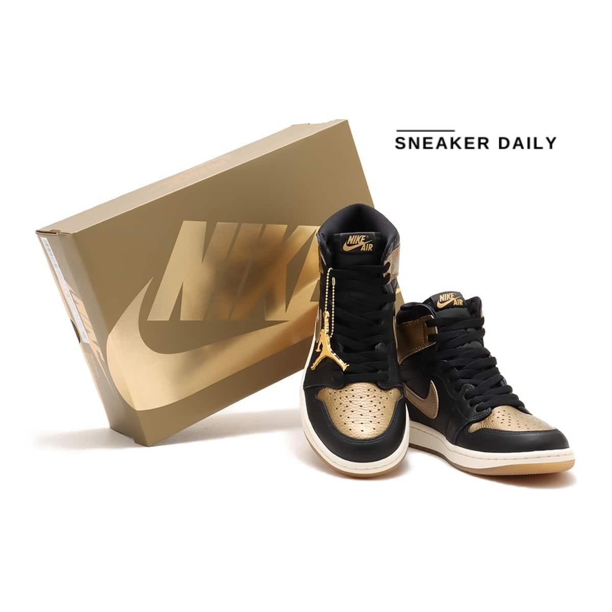 Giày Air Jordan 1 Retro High OG Black Metallic Gold DZ5485-071 - Ảnh 8
