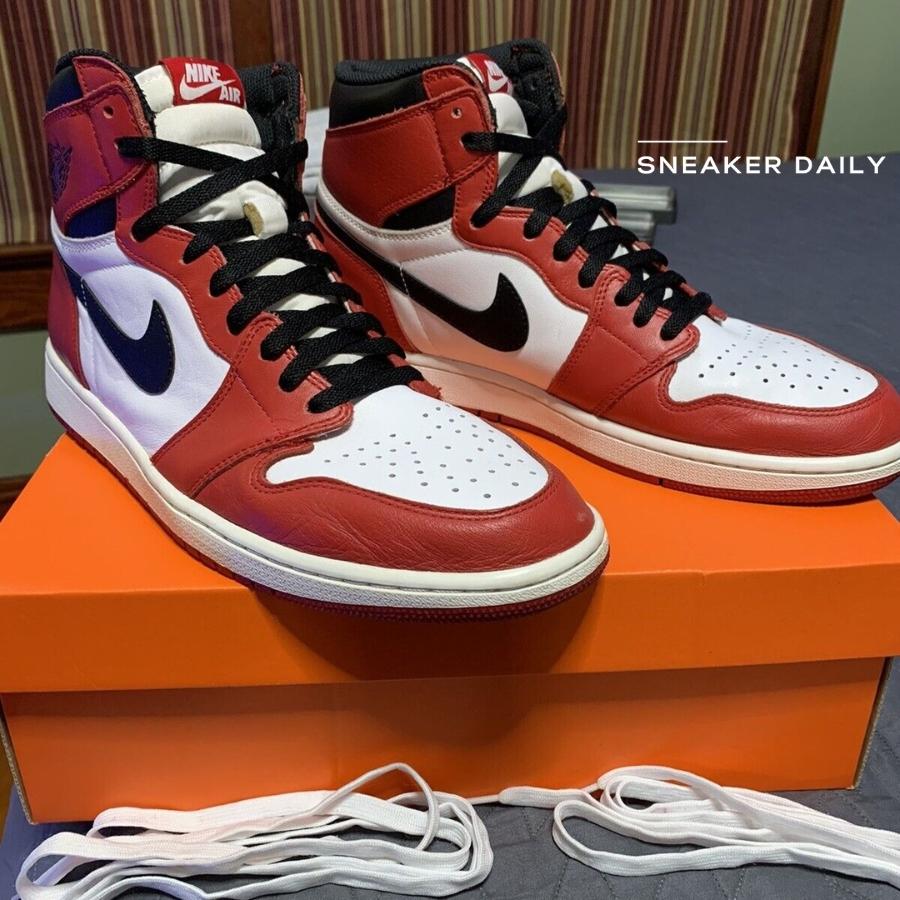 Giày Air Jordan 1 Retro High OG Chicago 2015 555088-101 - Ảnh 9