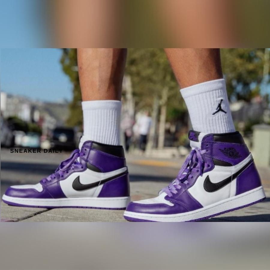 Giày Air Jordan 1 Retro High OG Court Purple 555088-501 - Ảnh 7