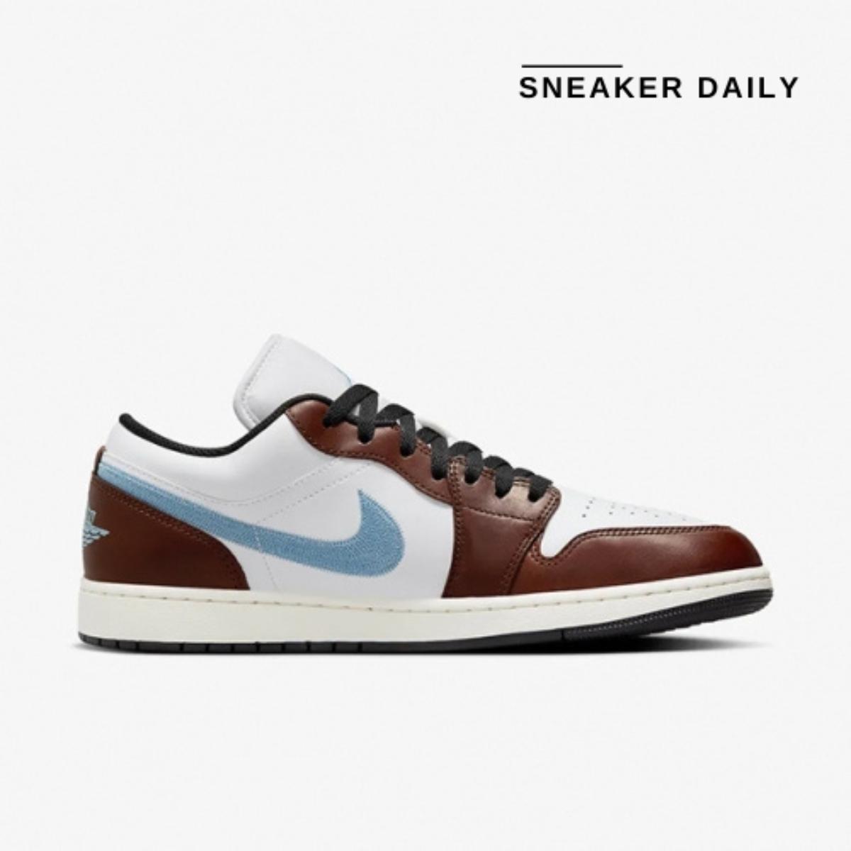 Giày Air Jordan 1 Retro Low SE Brown Blue Grey FQ7832-142 - Ảnh 2