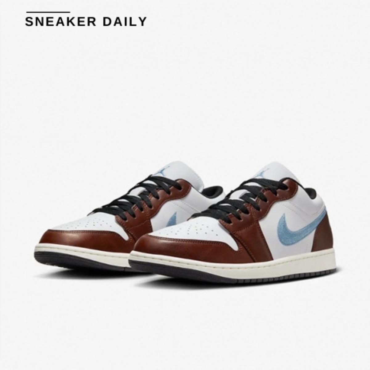 Giày Air Jordan 1 Retro Low SE Brown Blue Grey FQ7832-142 - Ảnh 3