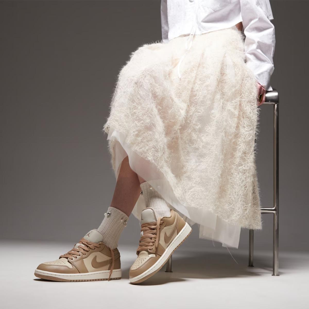 Giày Jordan 1 Low Rattan Sail Desert Camo DC0774-203 - Ảnh 6