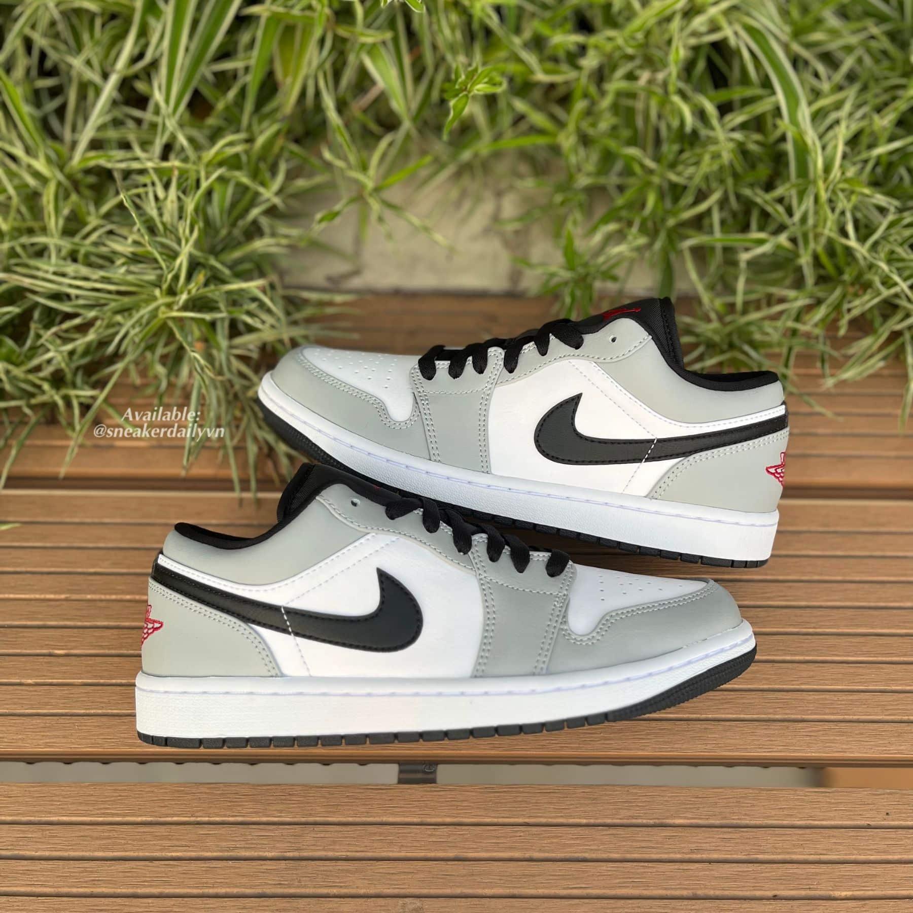 Giày nam Air Jordan 1 Low Light Smoke Grey V2 553558-030 - Ảnh 12