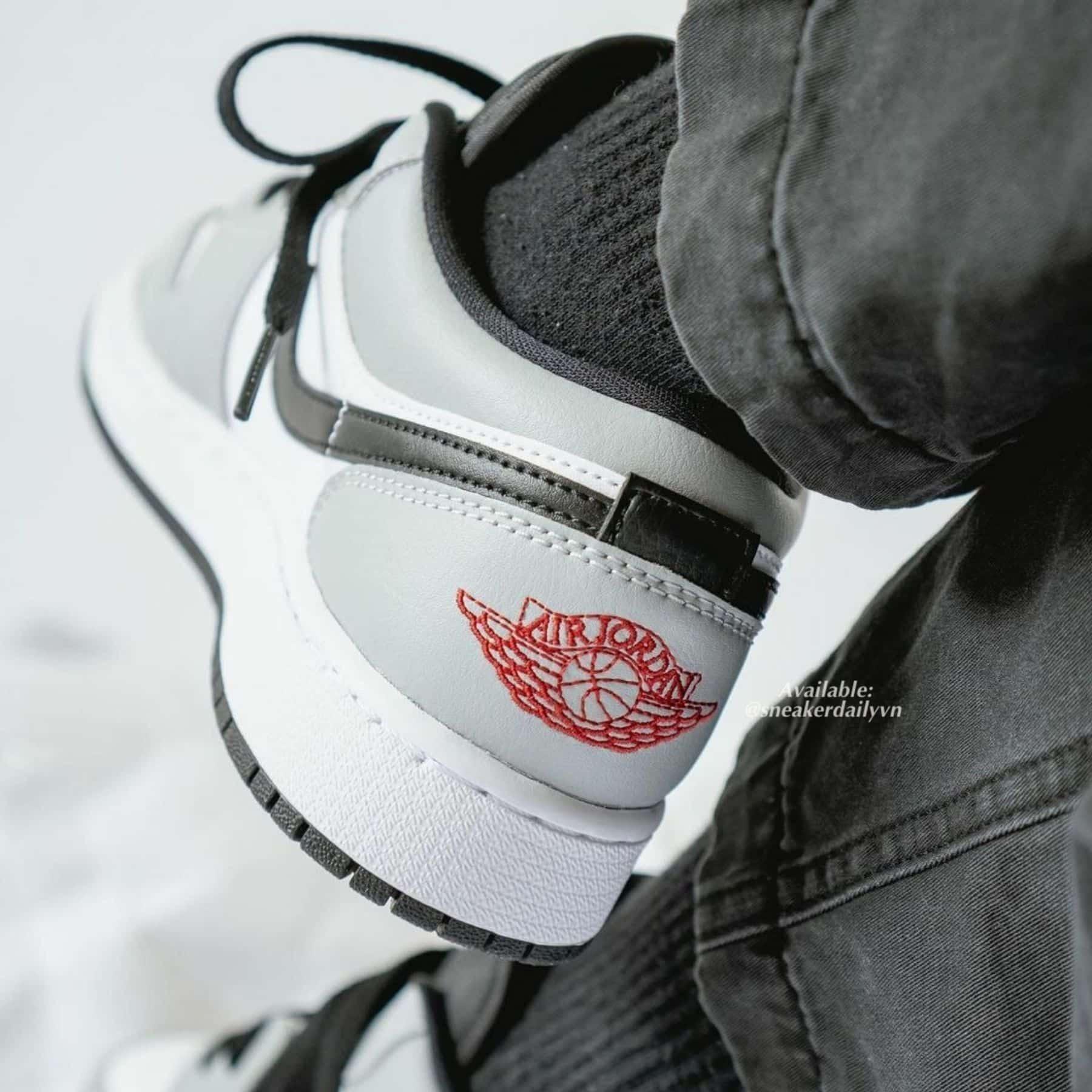 Giày nam Air Jordan 1 Low Light Smoke Grey V2 553558-030 - Ảnh 15