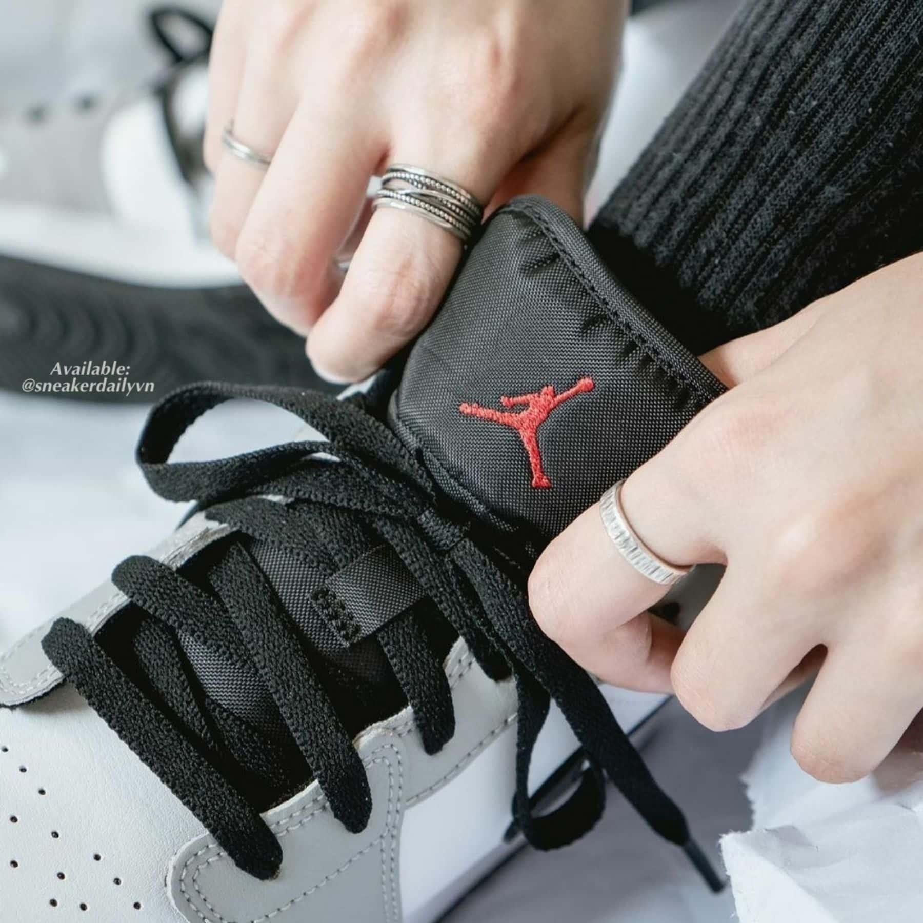 Giày nam Air Jordan 1 Low Light Smoke Grey V2 553558-030 - Ảnh 17