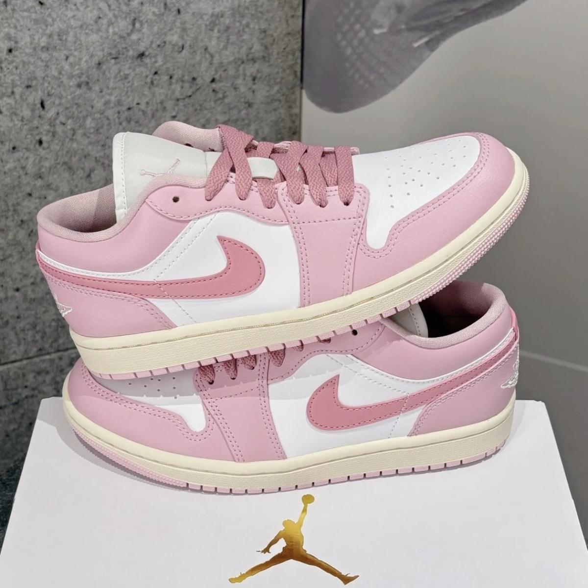 Giày Nike Air Jordan 1 Low Iced Carmine White DC0774-607 - Ảnh 4