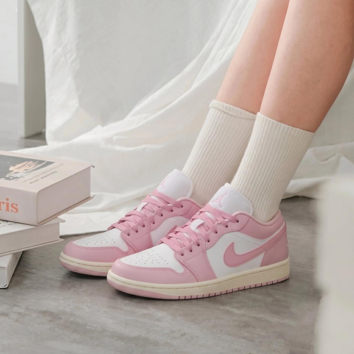 Giày Nike Air Jordan 1 Low Iced Carmine White DC0774-607 - Ảnh 5
