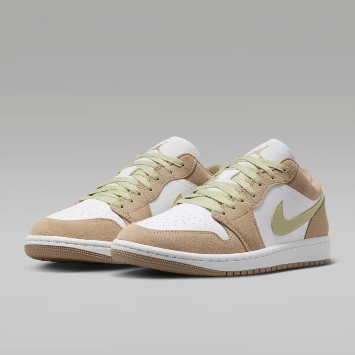 Giày Nike Air Jordan 1 Low Khaki Olive Aura DC0774-204 - Ảnh 4