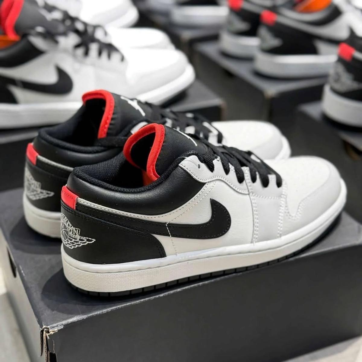 Giày Nike Air Jordan 1 Low Neutral Grey Infrared 553558-045 - Ảnh 4