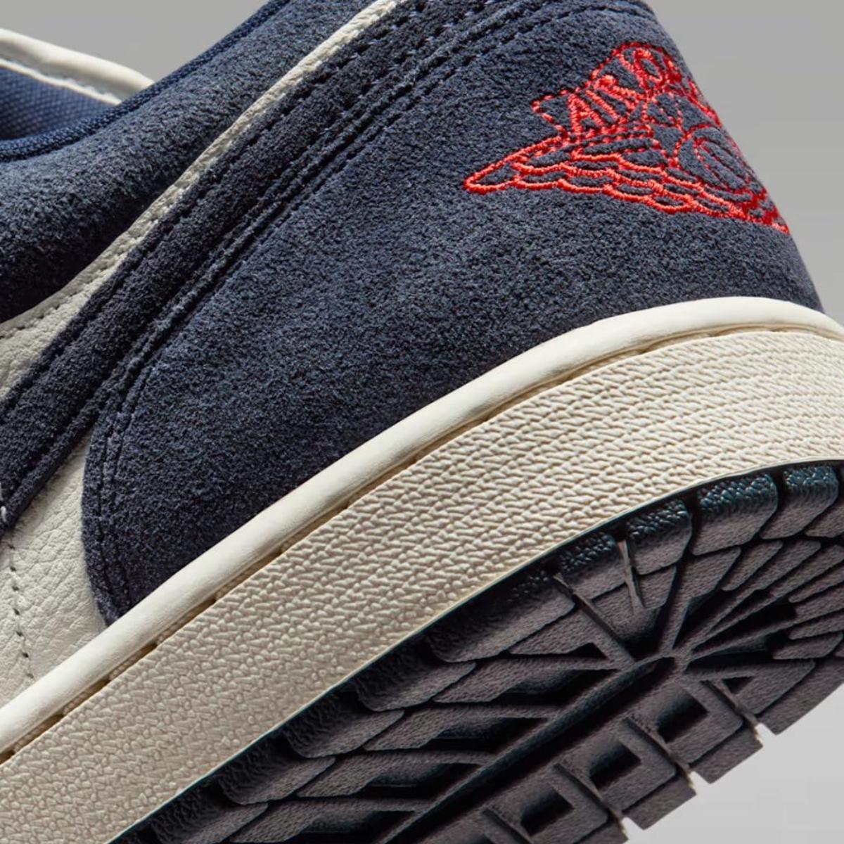 Giày Nike Air Jordan 1 Low Obsidian Suede IO7448-400 - Ảnh 5