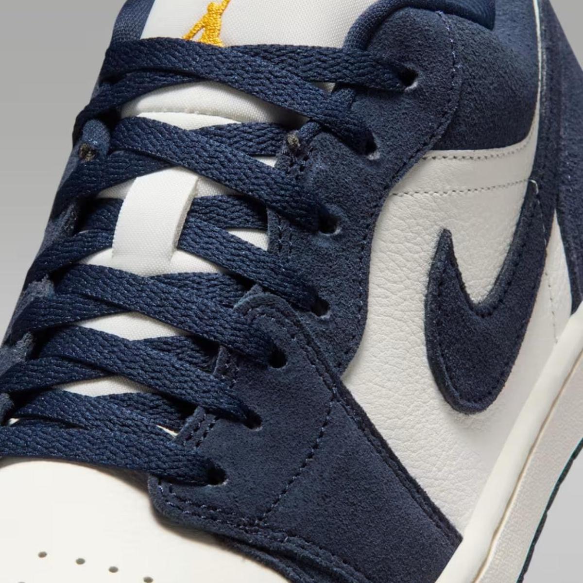 Giày Nike Air Jordan 1 Low Obsidian Suede IO7448-400 - Ảnh 6