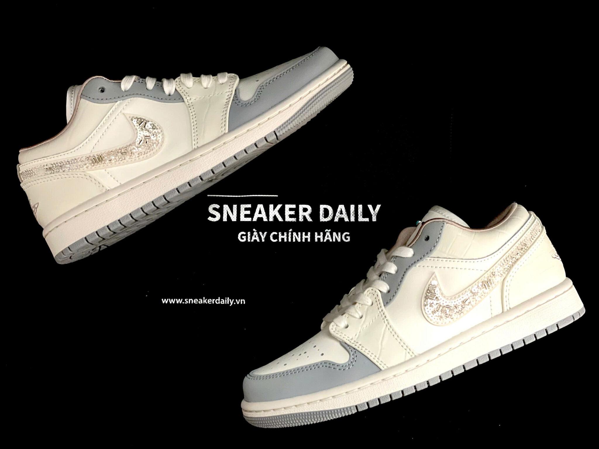 Giày Nike Air Jordan 1 Low Sail Soft Pearl IH7323-100 - Ảnh 5