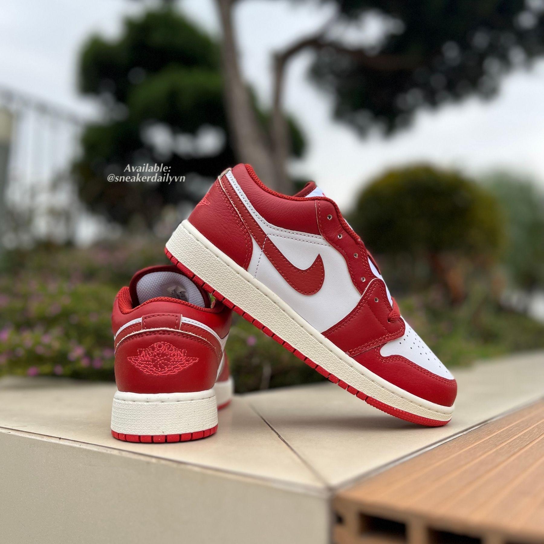 Giày Nike Air Jordan 1 Low SE GS Dune Red FJ3465-160 - Ảnh 4